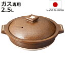 土鍋 2.5L 直火専用 Hangout 電子レンジ対応 オーブン対応 日本製 4人用鍋 ( ハングアウト 信楽焼 ガス火対応 卓上鍋 両手鍋 鍋 深型 オーブン調理 一人用 直火土鍋 季節鍋 大きい 小鍋 深型土鍋 アウトドア おしゃれ )【3980円以上送料無料】