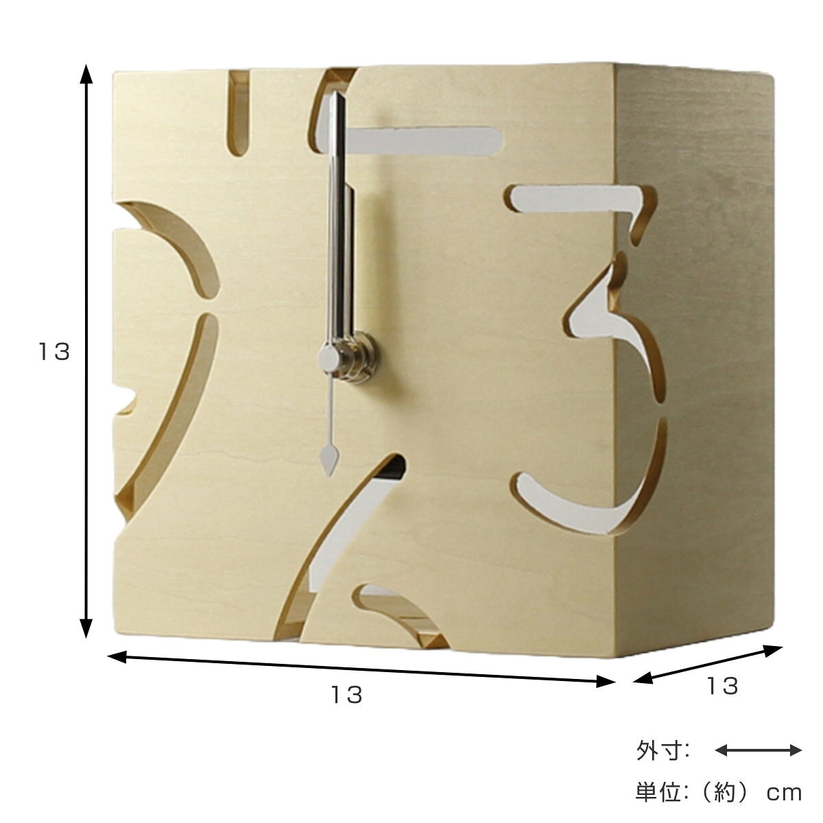 置き時計 ヤマト工芸 yamato PUZZLE STAND ナチュラル ( 時計 インテリア クロック アナログ 天然木 一枚板 高級 シンプル リビング ダイニング 置き型 おしゃれ )【3980円以上送料無料】 [3]