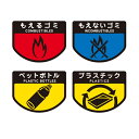分別シールA 業務用ゴミ箱用 もえるごみ もえないごみ ペットボトル プラスチック ( 分別表示 ダストボックス ) 【3980円以上送料無料】