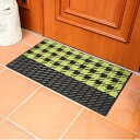 玄関マット 屋外用 45×75cm マイプレジャーマット チェック ( ドアマット 泥落としマット 玄関 泥落とし 玄関ラグ マット エントランスマット 屋外 ...