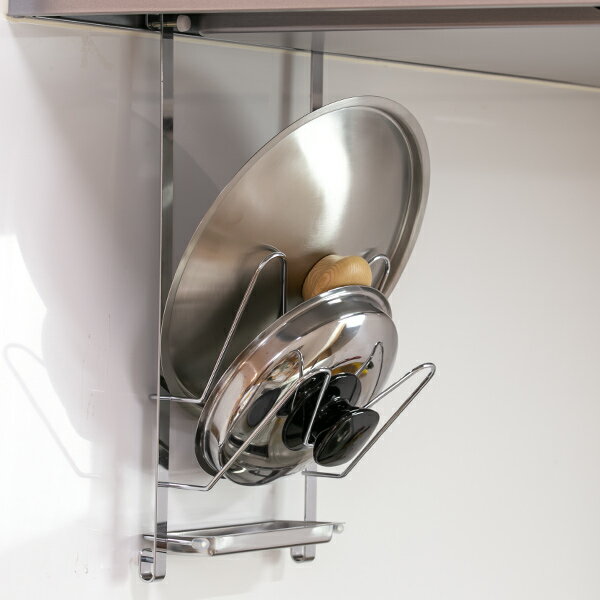 鍋フタラック キッチン収納 レンジフード スチール製 （ 鍋蓋ラック 鍋蓋収納 吊り下げ収納 キッチン用品 キッチン雑貨 鍋蓋置き 鍋ふた置き キッチンラック マルチラック キッチングッズ ） 【3980円以上送料無料】のサムネイル