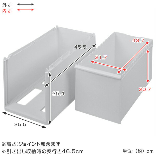 スリムストレージ　ストッカーユニット　ミディ 分別深型ユニット　255BM （ 収納ストッカー キッチン 収納 隙間 キッチンストッカー 隙間収納 スリムキッチンラック スリムストッカー シンク横収納 すき間 洗面所 脱衣所 プラスチック製 ） 【3980円以上送料無料】