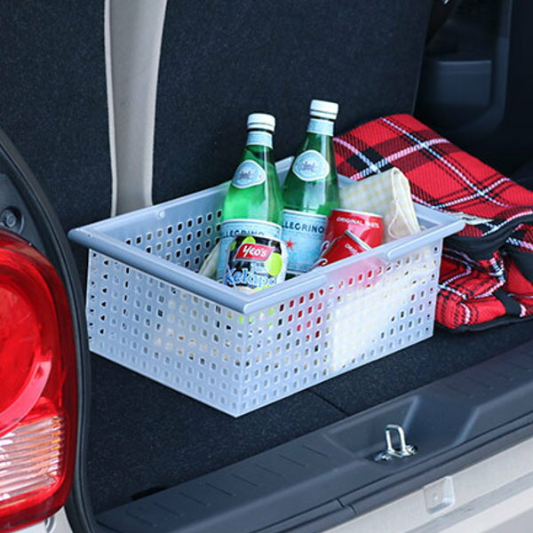 収納ボックス 幅36.4×奥行25×高さ14cm バスケット プラスチック製 （ 収納ケース 小物収 ...