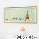 アートパネル サムトフト 『いわしサンド スーツケース』 94.5×43cm ( 絵画 絵 アート インテリア 額 額入り 壁掛け 犬 動物 ネコ ポスター ア...