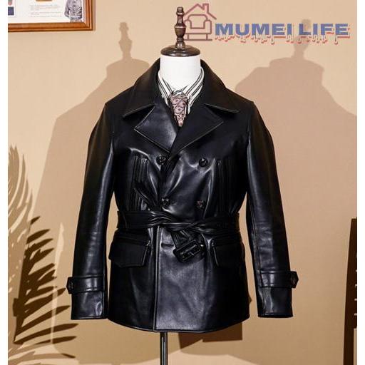 高級感満載★メンズ★ブラック★レザージャケット★牛革★★ライダース