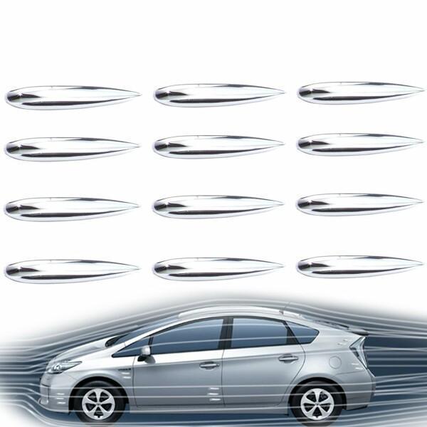 ボルテックスジェネレーター 12個入り 車 汎用 清流 空力 ノイズリダクション キズ(4)