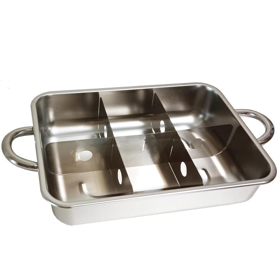 おでん鍋 IH対応 角 仕切り鍋 業務用 家庭用 両手鍋 6グリッド ステンレス鋼 中華火鍋 卓上鍋 直火対応..