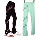 ラインストーン キラキラ 防寒 保温 ロングパンツ トレーニングパンツ スケートパンツ フィギュアスケートパンツ フィギュアスケート衣装 女の子 レディース タイツレギンス ストレッチ ズボン 練習着 高弾性 XXXS-3XL