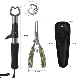 フィッシュグリップ フィッシュプライヤー 2点セット 針はずし フックはずし ラインカッター 魚掴み器 ナイフ内蔵 ルアー交換用 専用ケース及び安全ロープ付属 釣り具 ストラップとカラビナ付き ツール ステンレス 多機能 釣り用ペンチ 軽量鋏 魚ばさみ 防錆素材通販格安セール情報 楽天 通販