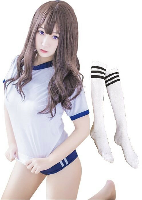 体操服 ブルマ コスプレ 可愛いハイソックス付き セクシー 体育着 女子高生 中学生 陸上部風 仮装 ユニフォーム 萌え