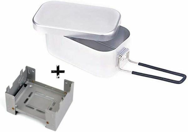 アルミ飯盒 固形燃料ストーブ 2点セット バフ研磨済み メスティン 飯ごう キャンプ用品 アウトドア キャンプ 魚釣り 登山 サバイバル 災害時に大変便利!通販格安セール情報 楽天 通販