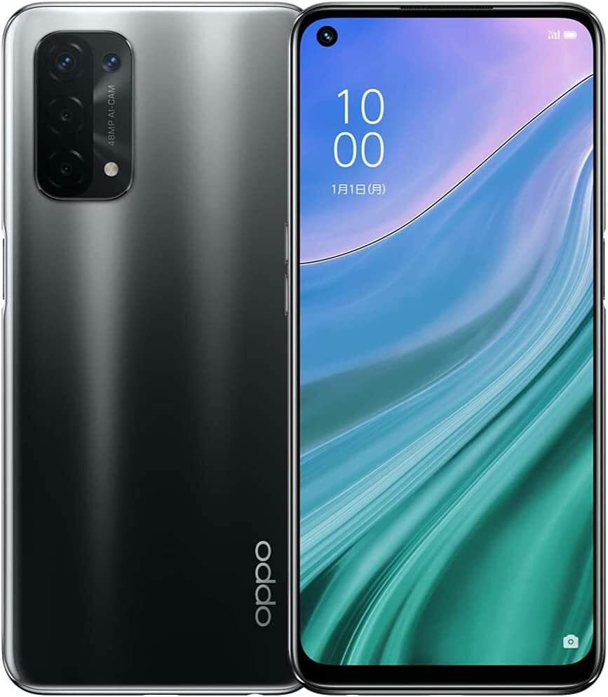 OPPO オッポ 6.5型 5G対応 SIMフリー スマートフォン OPPO A54 5G シルバーブラック CPH2303 BK nanoSIM+nanoSIM DSDV対応 4580038876472