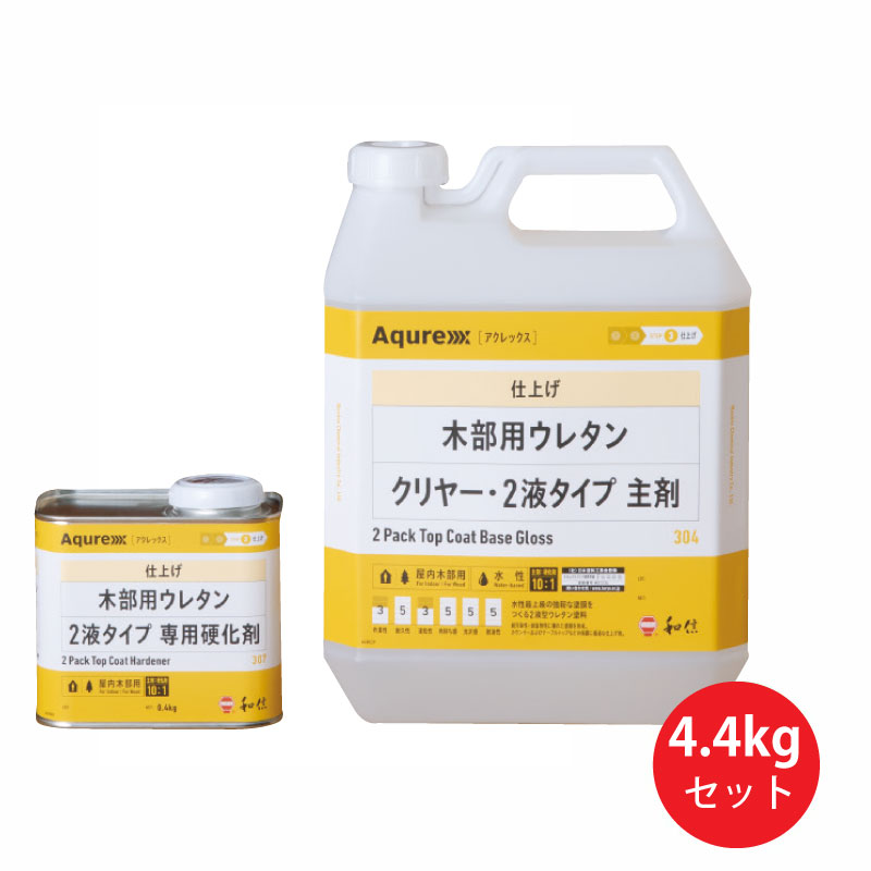 和信化学 アクレックス 環境対応型 水性2液ウレタン塗料 アクレックス 木部用ウレタン クリヤー 2液セット 主剤 4kg 硬化剤0.4kg 和信化学工業 取寄商品 ※旧名は【アクレックスNo.3560カウンター用2液】となります。