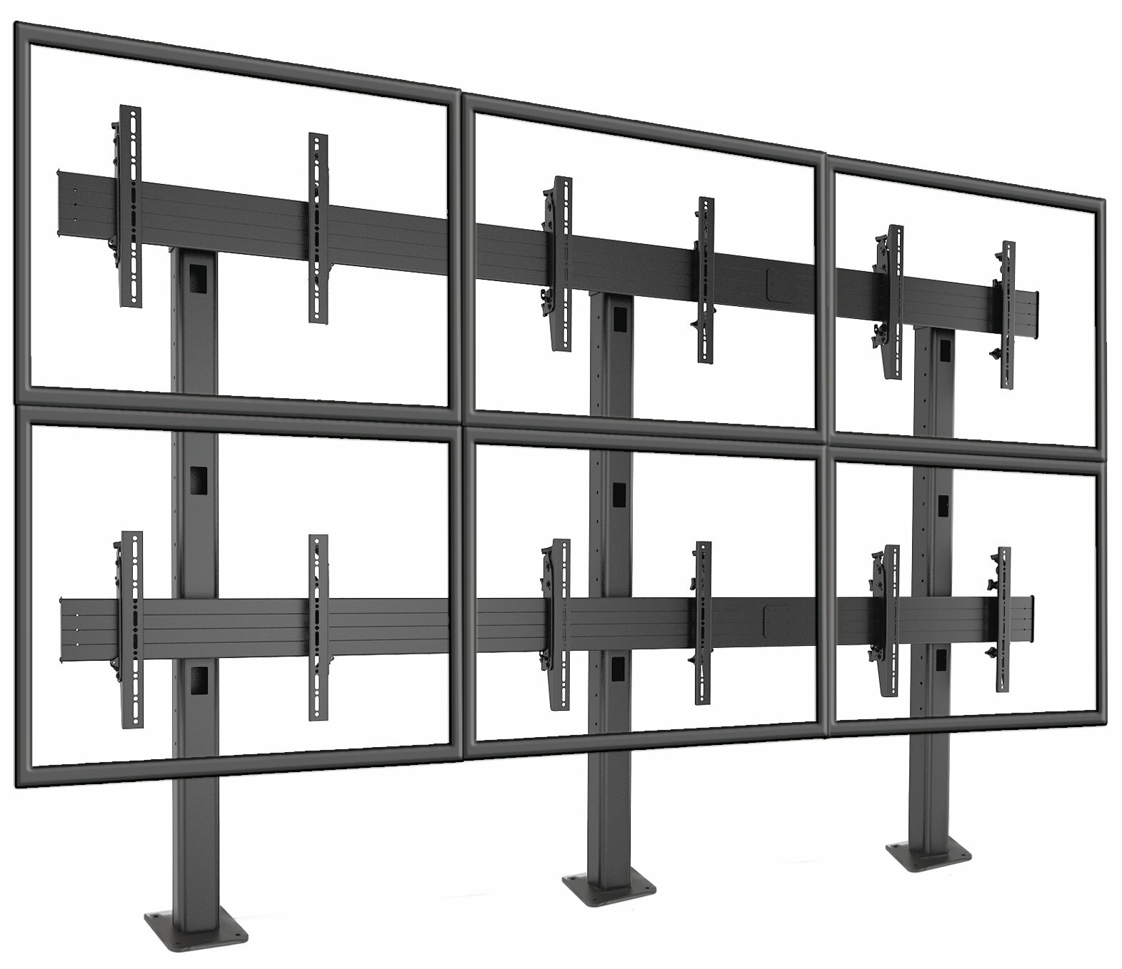 CHIEF マルチディスプレイマウント・スタンドタイプ横設置・固定ベース仕様　6画面用 LBM3X2U