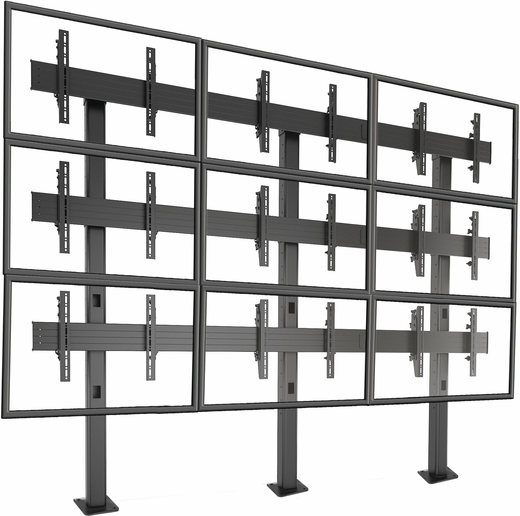 CHIEF マルチディスプレイマウント・スタンドタイプ横設置・固定ベース仕様　9画面用 LBM3X3U