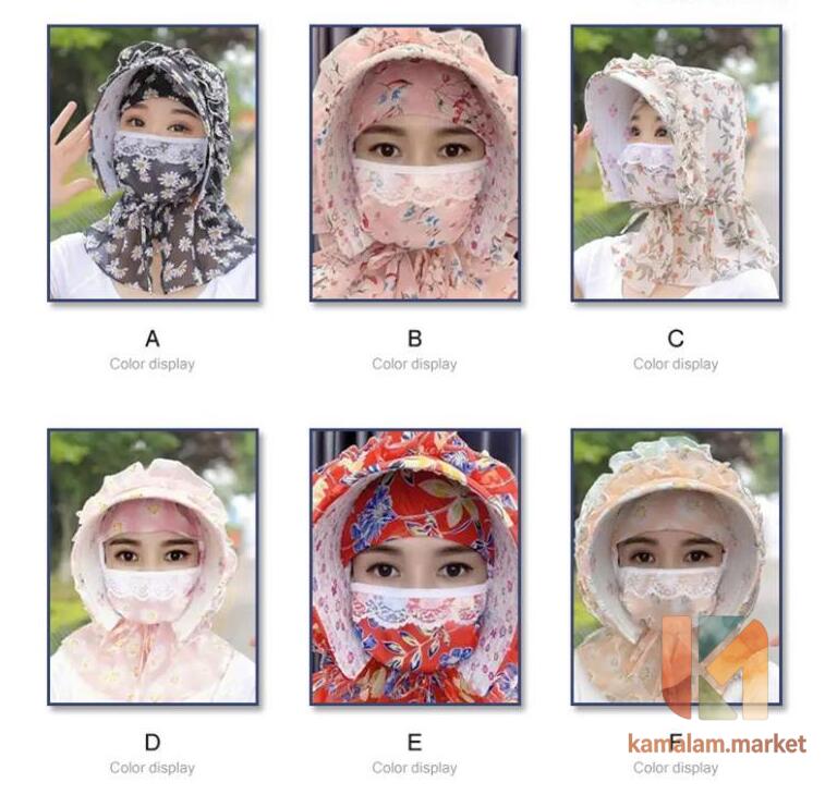 帽子 レディース サンバイザー　フェイスガード UVカット 日よけ帽子 つば広 360度...