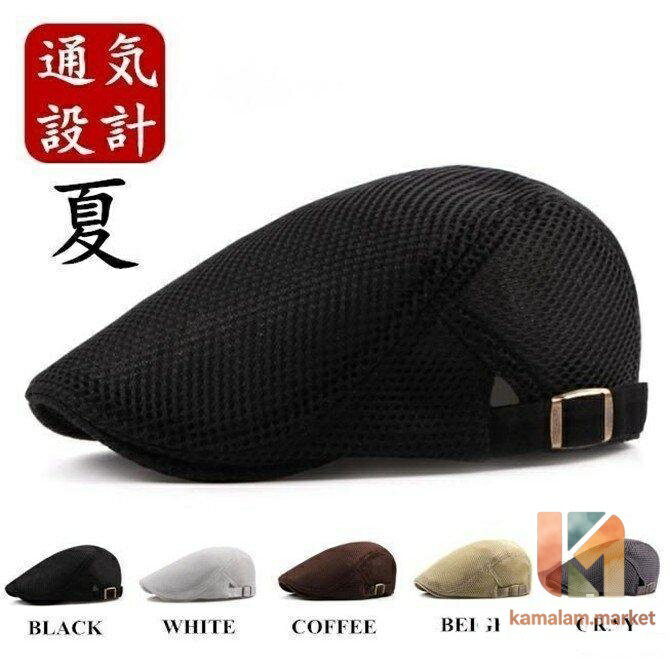 Newsboy Cap - 【楽天スーパーSALE】帽子 キャップ メンズ ハンチング UVカット 夏物 野球帽 サイズ調整式 日よけ つば 紫外線対策 5色 夏用　父の日　ハンチング