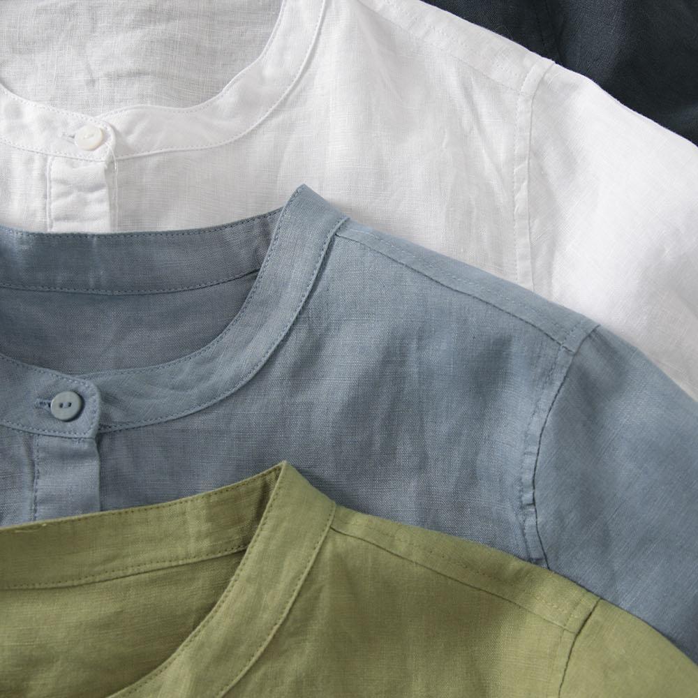ワンピース レディース マキシワンピース シンプル 長袖 綿麻 ロングシャツ ロングtシャツ uvカット 体型カバー お洒落 着痩せ カジュアル colors369-10002459 kamalam.market サンプル画像3