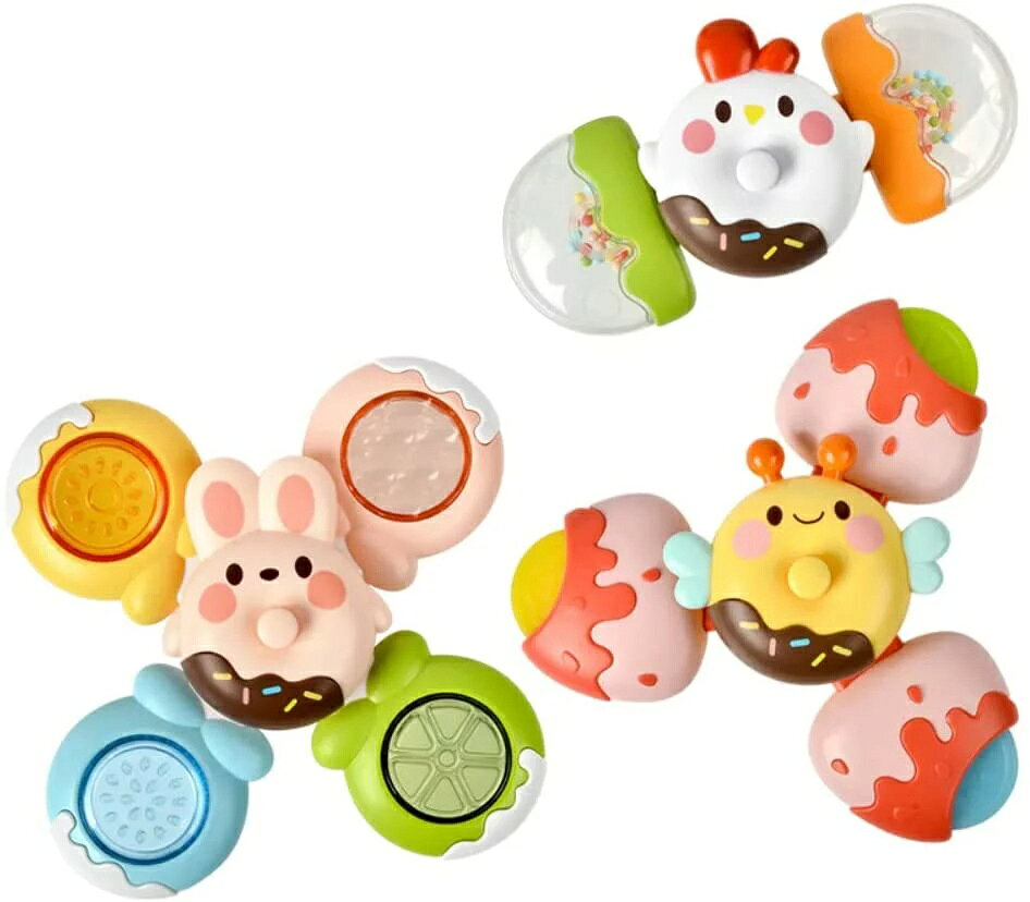 吸盤スピナーおもちゃ、子供の感覚紡績おもちゃ、吸盤シリコンフリッピングボード付きのシンプルなディンプルフィジェット、ストレスと不安を解放し、18ヶ月の幼児のためのギフト