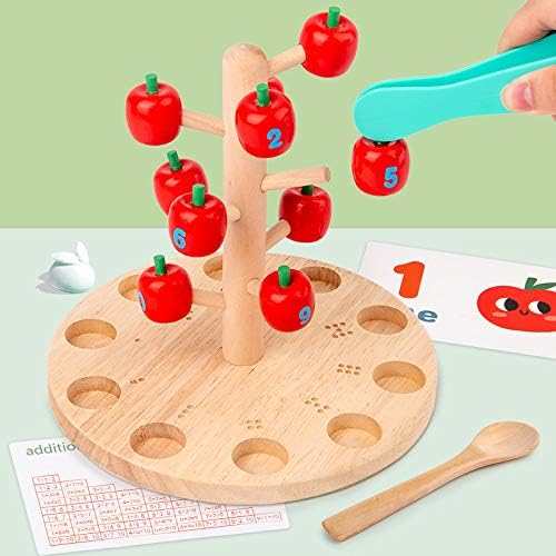 木製パズル りんごの木 知育玩具 モンテッソーリ 3歳児以上おもちゃ