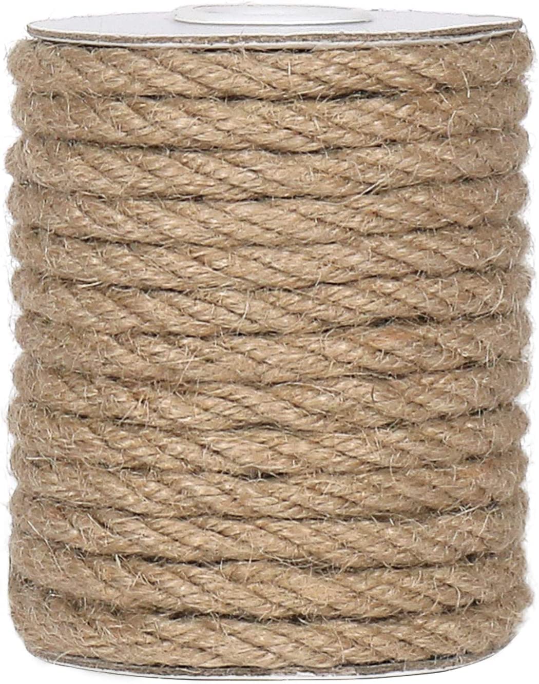 6mm 麻縄 10M 太い 麻ロープ キャットタワー 猫用品 補修 ジュート キャットタワー 麻紐 園芸 梱包 手作り 猫爪とぎ修理などに (茶色)のサムネイル