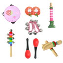 打楽器 木のおもちゃ 子供用 楽器おもちゃ タンバリン おもちゃ 楽器玩具 幼児用 パーカッション 楽器セット 幼稚園 教育用 音楽玩具 ベビー 男の子 女の子...