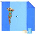 Imgokaha ビーチマット 275×300cm レジャーシート 防水 砂がつかない ナイロン生地 傘穴設計 軽量 多用途 テントシート グランドシート ピク...