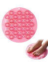 フットブラシ 足臭ブラシ 足洗いマット 角質取り消臭 足裏マッサージ 抗菌 ボディブラシ 3D立体構造 吸盤付き 滑り止め 柔らかい 子供 メンズ 女性 (ピン...