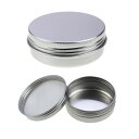 Stoooduoアルミ 缶 クリームケース 15ml 2個セット 小分け容器 詰め替え容器 交換用容器 持ち運びが容易 旅の必需品 丸型 シルバー