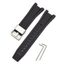 カシオ用 GST-W300 / GST-S300 / GST-W310 / GST-W330 / GST-W100用 バンド 交換バンド ベルト シリコン製 ス...