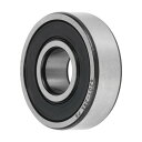 ACROPIX 6201-rs ディープグルーブボールベアリング P5 12x32x10mm 潤滑ベアリング ゴムシール ブラック シルバートーン スクーター ...