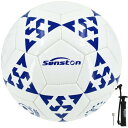 Senston サッカーボール 5号球 き-トレーニング試合サッカー大人と青少年サッカーポンプ付ピンク