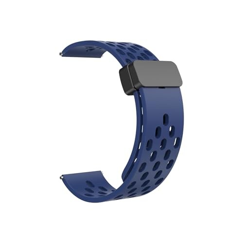 (YSuqiBB) 時計バンド20mm 22mm 多孔質通気マグネットシリコンバンド防水柔軟快適工具不要簡単交換ほとんどのスマートウォッチに適用腕時計ベルト (22mm, (1)ネイビー)
