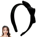 Chicer カチューシャ レディース リボン付き 黒 痛くない おしゃれ 可愛い ヘアアクセサリー 髪留め 韓国風 大人カジュアル ヘアバンド ヘアアレンジ ...