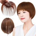 GFun 部分ウィッグ ヘアピース 頭頂部 女性用 つむじ付き前髪 白髪隠しウィッグ トップウィッグ トップピース 薄毛隠し 円形脱毛症 隠し 25cm ライトブラウン