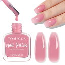 TOMICCA マニキュア 速乾ネイルポリッシュ 剥がれるネイル グレイズイマニキュア 水性ネイル 自然なツヤ ち 速乾 微香性 大容量15mL (クリアピンク)