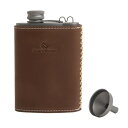 COOK'N'ESCAPE チタンスキットル 180ml 軽量 雲形ボディ チタン漏斗・レザーケース付き アウトドア用(4)