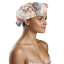 CAPASTEC シルク ナイトキャップ シャワーキャップ シルク100% ヘアキャップ シルクキャップ リボン ヘアケア 美髪 就寝用 睡眠用 枝毛 寝癖防止 桜色 青