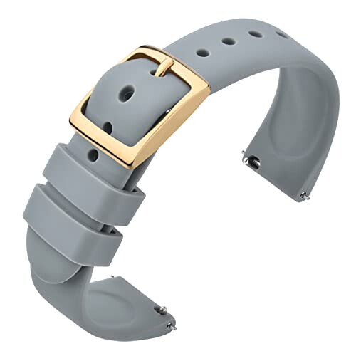 (ANNEFIT) 時計バンド 22mm シリコン 腕時計替えベルト Quick Release スマートウォッチにも適用 グレー