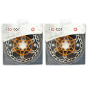Ashima-LTD Flo-Tor ARF-3 Disc Flotor Rotor 6-Bolt, 180mm, 2PCS, Gold, AS2393
