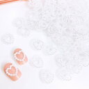 大容量 100個 ハートパール ネイルパーツ ネイルアート 3D ジュエリーパーツ デコ パール レジン (100個)