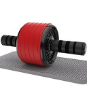 AUOPLUS 腹筋ローラー 膝マット付き アブホイール 静音 一輪 腹筋 トレーニング器具 筋トレグッズ エクササイズローラー 体幹 ストレッチ ダイエット器...