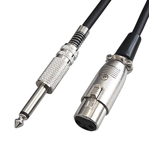 マイクケーブル 15m 6.3mm モノラル標準プラグ(オス)-XLR/キャノンプラグ(メス)ケーブル 15m XLRケーブル 15m C-080-15m