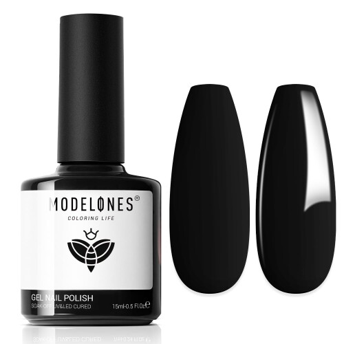 Modelones ジェルネイル シアーカラージェル 単色 透明感ある 15ml UV/LED対応 初心者&プロ適用 ポリッシュタイプ セルフネイル(黒 ブラック) Modelones ジェルネイル シアーカラージェル 単色 透明感ある 15ml UV/LED対応 初心者&プロ適用 ポリッシュタイプ セルフネイル(黒 ブラック)
