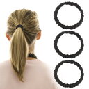 ヘアゴム シュシュ 天然シルク 100% 髪ゴム 髪に優しくダメージ軽減 跡が残らない 切れ毛対策 毛崩れにくい 静電気防止 おしゃれ 髪飾り 3個セット (アソートA)