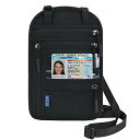 (QIANC) 多機能 RFID パスポートケース 首下げ パスポートバッグ スキミング防止 通帳ケース 航空券 紙幣 カード 小銭 ペン 鍵 スマホ 収納可 大容量 トラベルポーチ クラッチバッグ 軽量 防(3)