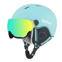 kufun スキー ヘルメット バイザー スノーボード ヘルメット ゴーグル スノボ 大人 メンズ レディース キッズ ジュニア こども スノボー 調整可能 (...