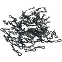 100パックブラックユニバーサルRCカーボディシェルピンRタイプクリップ For 1/16 スケール Redcat HPI Himoto HSP ExceedR...