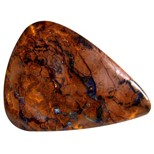 ボルダーオパール ルースストーン 24.40 ct Fancy Cabochon Shape (27 x 19 mm) Play of Colors Boulder Opal Natural Loose Gemstone