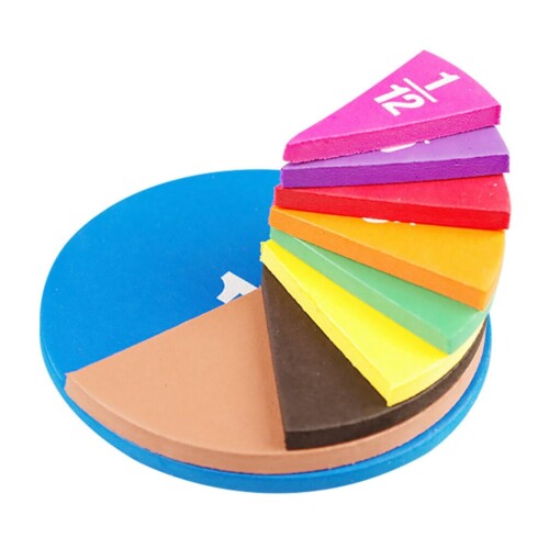 Totority 磁気分数タイルと分数円、分数小道具、教材、モンテッソーリ分数数学操作、小学校のホームスクール用品用レインボー分数タワーキューブ。
